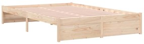 vidaXL Πλαίσιο Κρεβατιού 120 x 190 εκ. από Μασίφ Ξύλο Small Double