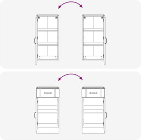 vidaXL Μονάδα κουζίνας LUCCA 5 pcs Καφέ Ξύλο Δρυός Επεξεργασμένο Ξύλο