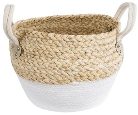 Κασπώ Santorini 20576 Φ28x24cm Beige-White GloboStar Rope