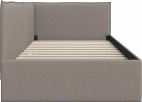 vidaXL Κρεβάτι Γωνίας Taupe 90 x 200 cm ύφασμα