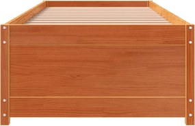 vidaXL Κρεβάτι ημέρας χωρίς στρώμα Καφέ κεριού Στερεό ξύλο πεύκο