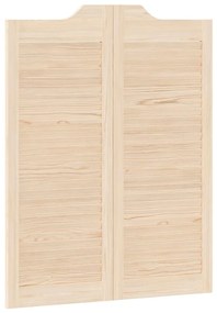 SWING DOORS LOUVRED DESIGN 2-PAIR 100X80 CM ΜΑΣΙΦ ΞΥΛΟ ΠΕΥΚΟ 4107129