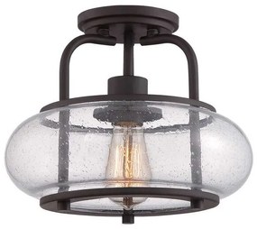 Πλαφονιέρα Φωτιστικό Οροφής 1xE27 Ύψος 25cm Trilogy Elstead Lighting-QZ-TRILOGY-SFS-BN-Νίκελ Ματ QZ-TRILOGY-SFS-BN