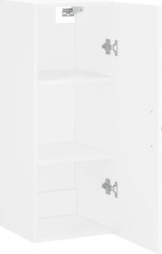 vidaXL Ντουλάπι Τοίχου Λευκό 34,5 x 34 x 90 εκ. από Επεξεργασμένο Ξύλο