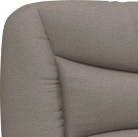 vidaXL Κρεβάτι με Στρώμα Hvar Taupe 140x190 εκ. Υφασμάτινο