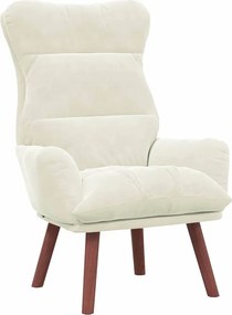 vidaXL Πολυθρόνα Κρεμ 69 x 74 x 93 εκ. Βελούδο