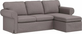vidaXL Καναπές Taupe 215 x 138 x 80 εκ ύφασμα