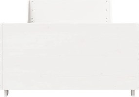 vidaXL Σκελετός Κρεβατιού Χωρίς Στρώμα Λευκό 100x200 εκ. Μασίφ Πεύκο