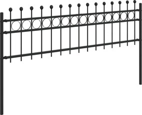 vidaXL Δαχτυλίδι φράχτη Μαύρο 200 x 130 εκ