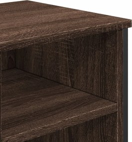 vidaXL Ντουλάπι Νιπτήρα Μπάνιου Καφέ Δρυς 91x35x60 εκ. Επεξ. Ξύλο