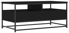 Τραπεζάκι Σαλονιού Μαύρο 100x51x45 εκ. από Επεξεργασμένο Ξύλο - Μαύρο