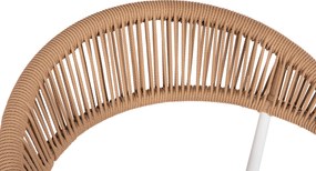 ΠΟΛΥΘΡΟΝΑ BERG HM6284.01 ΑΛΟΥΜΙΝΙΟ &amp; TEXTILENE ΛΕΥΚΟ--P.E.TWISTED RATTAN 55x56x79Υεκ