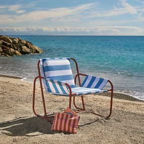 Καρέκλα κήπου, από ατσάλι και ριγέ ύφασμα, Zilly