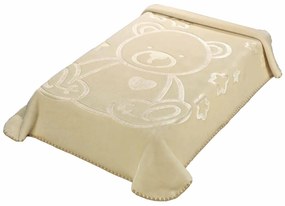 Κουβέρτα Βελουτέ Κούνιας (110x140) Morven Colour Kid's 197 Μπεζ