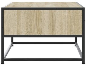 vidaXL Τραπεζάκι Σαλονιού Sonoma Δρυς 100x50x35εκ Επεξ. Ξύλο + Μέταλλο