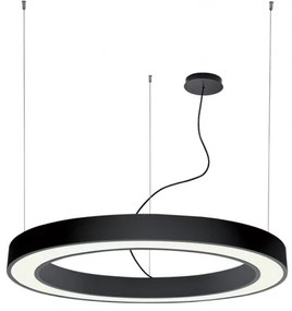 Κρεμαστό Φωτιστικό Οροφής LED 132W 3000Κ Push Dimming Φ180cm Ring Viokef 3915-0018-3-B-D4 Μαύρο