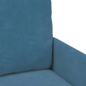 vidaXL Καναπέδες με μαξιλάρι 55cm Μπλε Κόντρα πλακέ