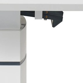 Τραπέζι επεκτεινόμενο Darsile Inart γκρι-ανθρακί mdf 140-180x90x76εκ 180x90x76 εκ.