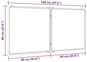 Πίνακας Μαρκαδόρου Μαγνητικός Πτυσσόμ. 120x60x1,7εκ. Αλουμινίου