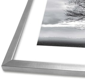 Κορνίζα Nordic Line Slim Modern Ασημί Ξύλο  Γυαλί 50x70 cm INCADO