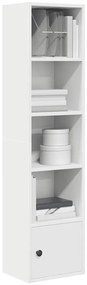 vidaXL Βιβλιοθήκη Λευκή 31x24x127 εκ. από Επεξεργασμένο Ξύλο