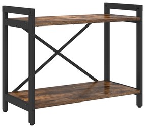 vidaXL Βιβλιοθήκη Καπνιστή δρυς 60 x 30 x 48.5 εκ Επεξεργασμένο ξύλο
