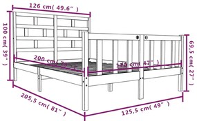 ΠΛΑΙΣΙΟ ΚΡΕΒΑΤΙΟΥ ΛΕΥΚΟ 120 X 200 ΕΚ. ΑΠΟ ΜΑΣΙΦ ΞΥΛΟ ΠΕΥΚΟΥ 3101344