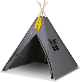 Teepee tent + decorative feathers- anthracite