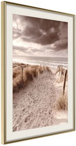 Αφίσα - Sandy Path  - 20x30 - Χρυσό - Με πασπαρτού