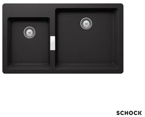 Schock Cristalite Manhattan Νεροχύτης Ένθετος 86x50εκ Nero