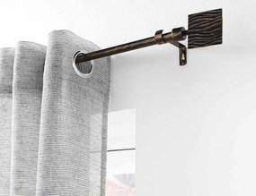 Μονό Κουρτινόξυλο Tempo Douceur d'intérieur με διάμετρο 19mm και επέκταση 120 - 210cm - Black/Gold