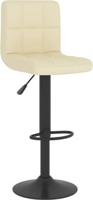 vidaXL Σκαμπό Μπαρ 2 τεμ. Κρεμ Υφασμάτινα