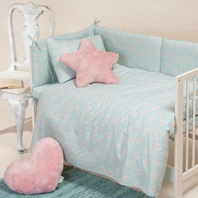 Σεντόνι Βρεφικό Mini Stars Aqua Melinen Crib 85x110cm 100% Cotton