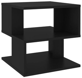 Τραπέζι Βοηθητικό Μαύρο 40 x 40 x 40 εκ. από Μοριοσανίδα - Μαύρο