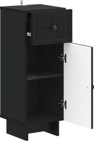 vidaXL Ντουλάπι Αποθήκευσης Μπάνιου EDE Μαύρο 30 x 31 x 80 εκ.