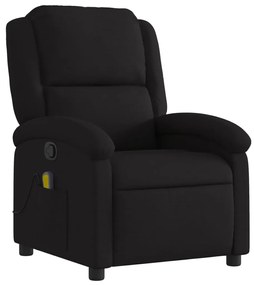 vidaXL Πολυθρόνα Μασάζ Ανακλινόμενη Μαύρη Υφασμάτινη