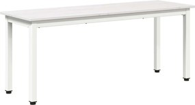 vidaXL παγκάκι Λευκό 110 x 35 x 45 cm Στερεά ξυλεία πεύκου