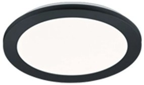 Φωτιστικό Οροφής - Πλαφονιέρα Camillus R62921532 13W Led Φ26cm 3cm Black Mat RL Lighting Plastic