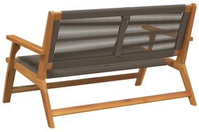 vidaXL πάγκος κήπου  γκρι 76x122x73 εκ. μασίφ ξύλο ακακίας