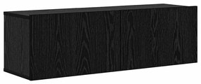 vidaXL Τηλεοπτική Κάβα Τοίχου 4 pcs Μαύρη δρυς 200 x 30 x 30 cm