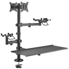 BRATECK βάση γραφείου PMM-02LD για 2x οθόνες 17&#034;-32&#034;/POS/πληκτρολόγιο