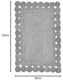 Χαλί Doze Inart μπεζ 100% γιούτα 120x80x1εκ