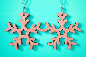 Σετ των 3 Intra απο ξύλο plywood 3mm-4mm πάχος Χριστουγεννιάτικα Σκουλαρίκια | Λέιζερ Δίασταση 3x3 cm INTRAFABR-75101604