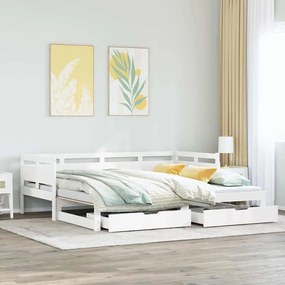 vidaXL Καναπές Κρεβάτι Συρόμενος Χωρίς Στρώμα 90x190 εκ. &amp; Συρτάρια