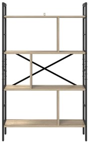 vidaXL Ράφι Βιβλίων Δρύς Sonoma 75 x 30 x 123,5 εκ. Επεξεργασμένο ξύλο