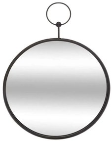 Καθρέπτης Τοίχου Gousset 07.169330 Φ30cm Black Metal, Glass