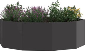 vidaXL Γλάστρα Μαύρο 120 x 120 x 35 εκ Ατσάλι