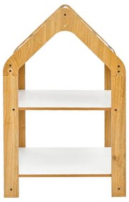 Ραφιέρα Montessori Zoilen φυσικό-λευκό-μπλε mdf 50x30x80εκ 50x30x80 εκ.