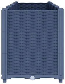 vidaXL Ζαρντινιέρα Κήπου Μπλε Γκρι 160x40x53 εκ. Πολυπροπυλένιο