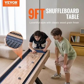 VEVOR 274,3 cm Shuffleboard Table 2 in 1 Shuffleboard and Bowling Combo Set